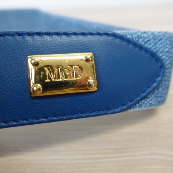 Blue Waist Cinch Belt Womens XS 65 26 Denim Stretch Riding Hook Buckle McDAVID main image 11